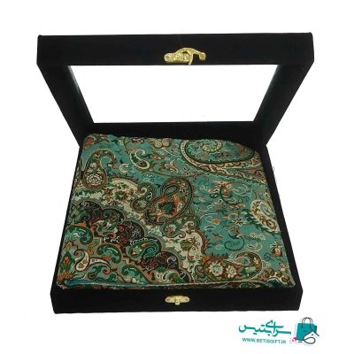 رومیزی ترمه ابریشم یزد به همراه جعبه هدیه جیر